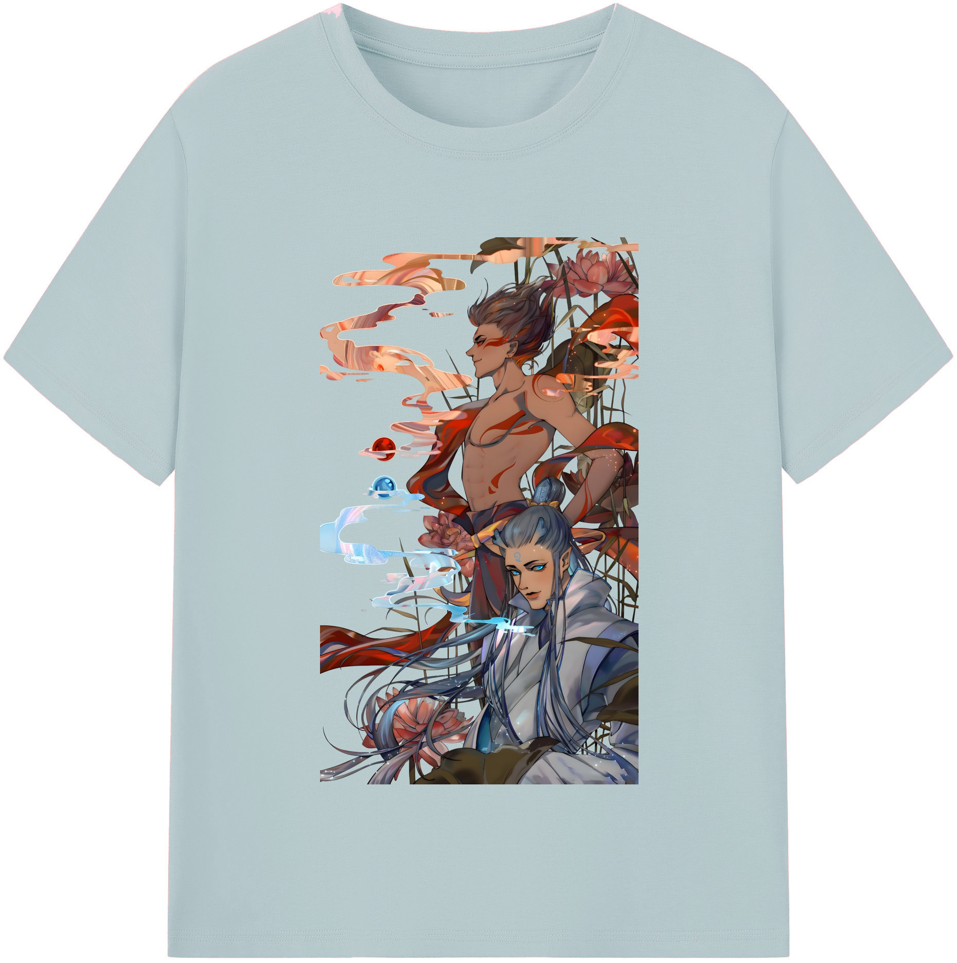 （画像用） Ne Zha 2 ナタ 魔童の大暴れ 綿100％半袖Tシャツ（フロントプリント）